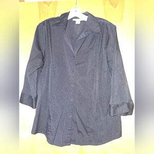 Dressbarn Black Button Up Shirt